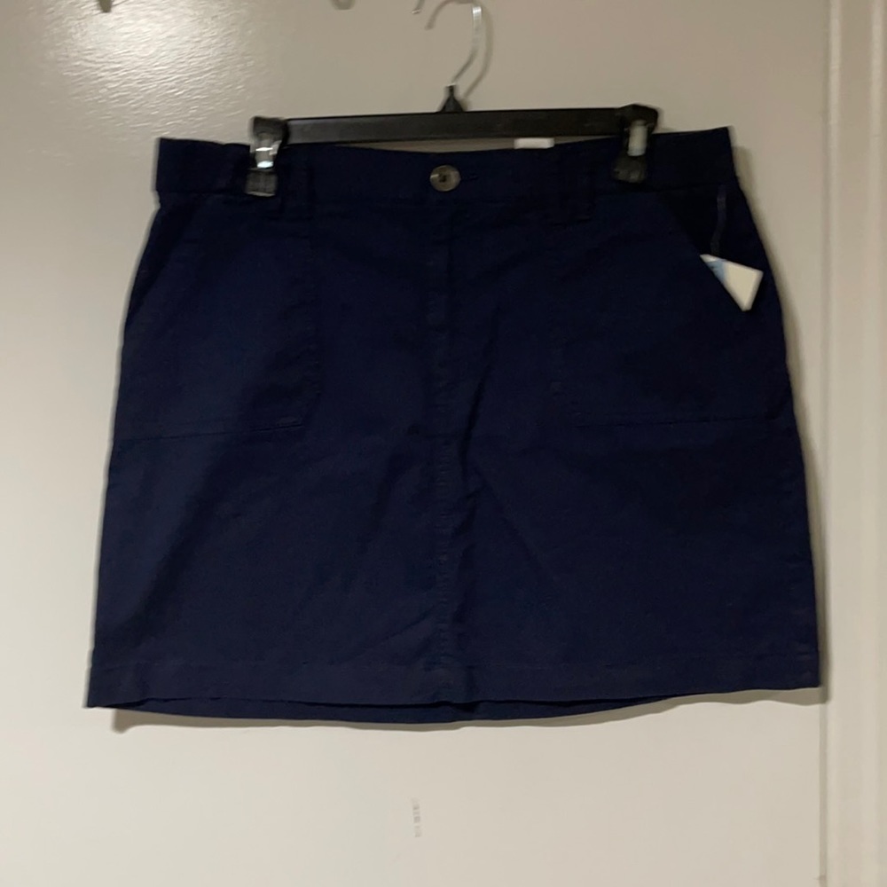 Croft & Barrow Skort Skirt For Women Sz 14 Petite Stretch Navy Blue Color, NWT - Picture 1 of 10